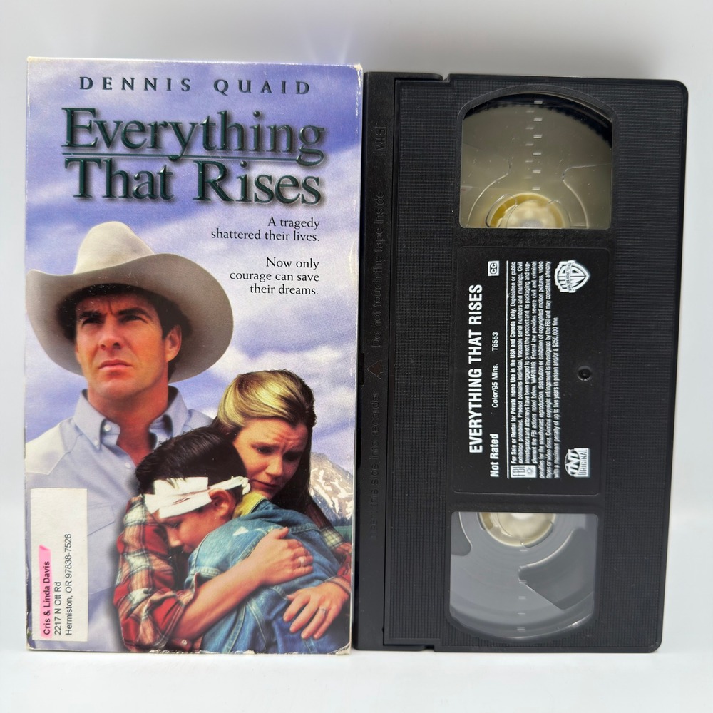 Everything That Rises VHS Dennis Quaid Mare Winningham TNT Western Movie 1998